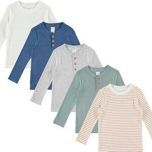 5 Long Sleeve T-Shirt Tops - Toddler 2T